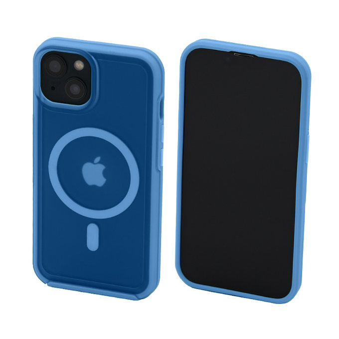 Custodia Clear con MagSafe per iPhone 14, Blue, FixPremium