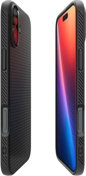 Custodia Liquid Air per iPhone 16 Plus, Matte Black, Spigen