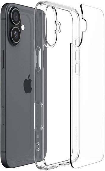Custodia Ultra Hybrid per iPhone 16 Plus, Crystal Clear, Spigen