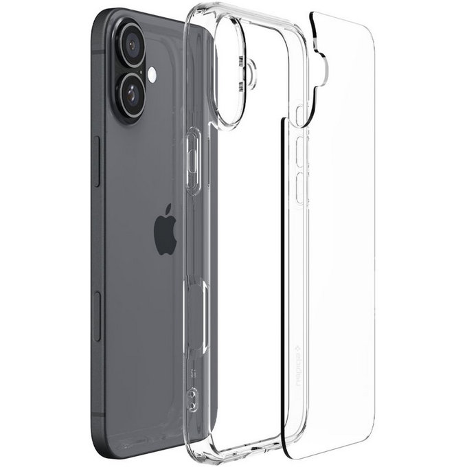 Custodia Ultra Hybrid per iPhone 16 Plus, Crystal Clear, Spigen