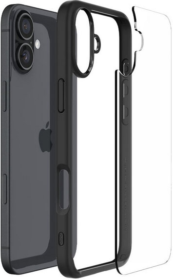 Custodia Ultra Hybrid per iPhone 16 Plus, Matte Black, Spigen