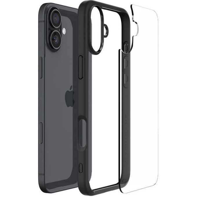 Custodia Ultra Hybrid per iPhone 16 Plus, Matte Black, Spigen