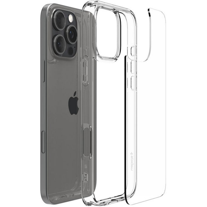 Custodia Ultra Hybrid per iPhone 16 Pro, Crystal Clear, Spigen