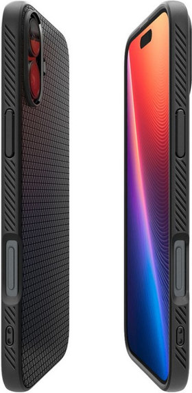 Custodia Liquid Air per iPhone 16, Matte Black, Spigen