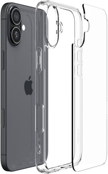 Custodia Ultra Hybrid per iPhone 16, Crystal Clear, Spigen