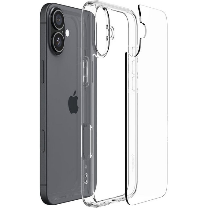 Custodia Ultra Hybrid per iPhone 16, Crystal Clear, Spigen