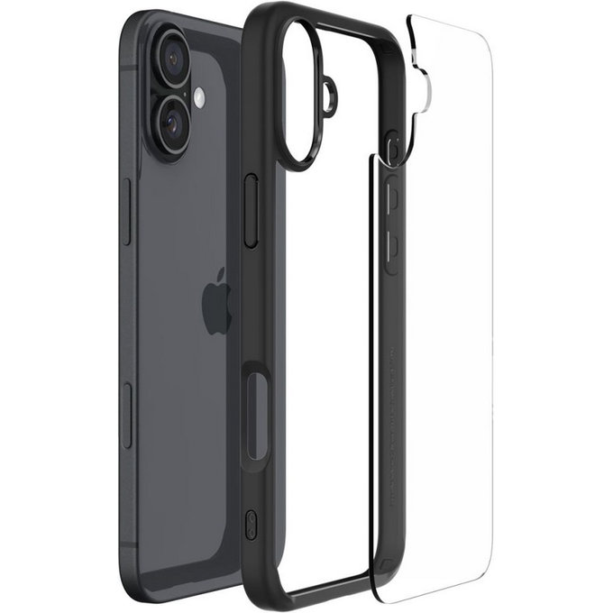 Custodia Ultra Hybrid per iPhone 16, Matte Black, Spigen