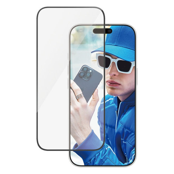Vetro temperato UWF con applicatore per iPhone 16 Pro, Nero, PanzerGlass