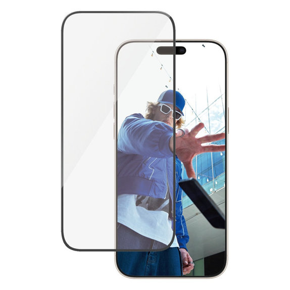 Vetro temperato UWF con applicatore per iPhone 16 Pro Max, Nero, PanzerGlass