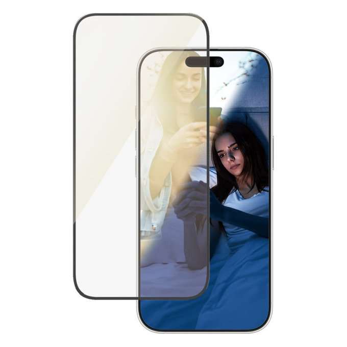 Vetro temperato UWF Eyecare con applicatore per iPhone 16 Pro, Nero, PanzerGlass