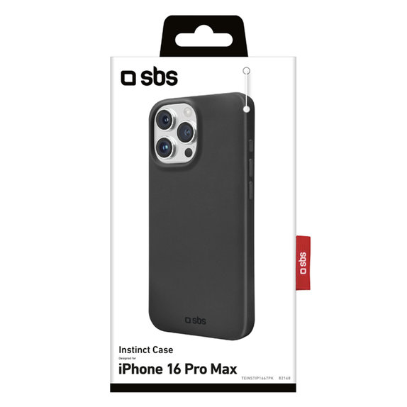 Custodia Instinct per iPhone 16 Pro Max, Black, SBS