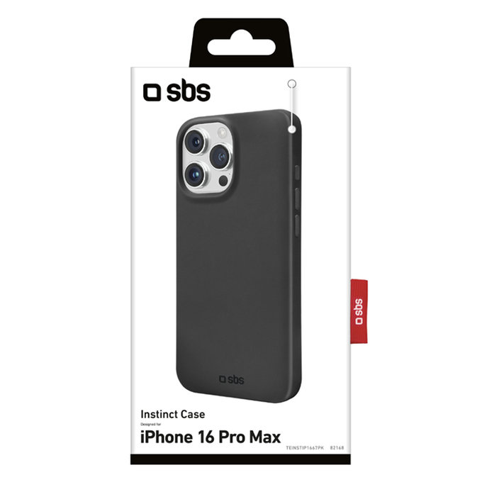 Custodia Instinct per iPhone 16 Pro Max, Black, SBS