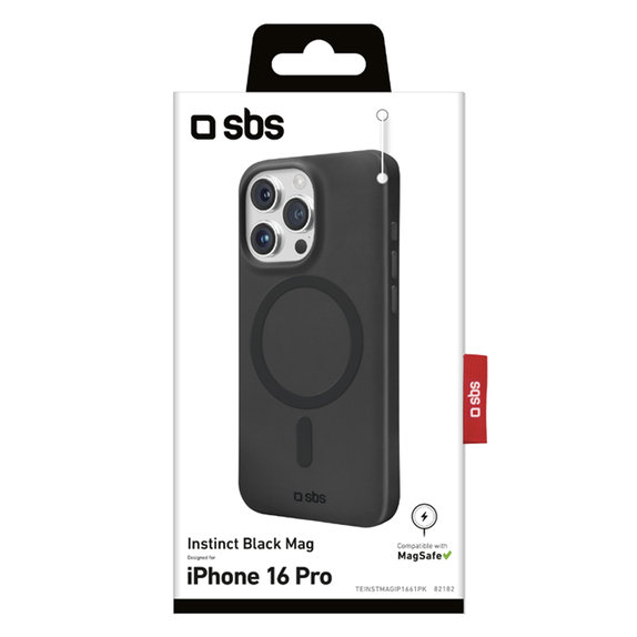 Custodia Instinct Mag con MagSafe per iPhone 16 Pro, Black, SBS