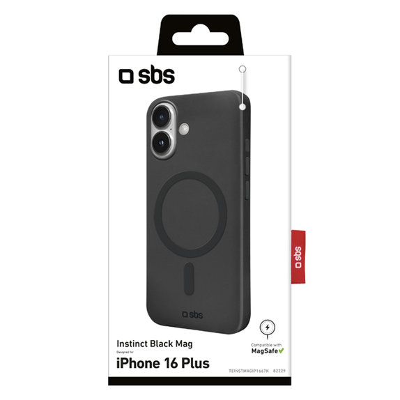Custodia Instinct Mag con MagSafe per iPhone 16 Plus, Black, SBS