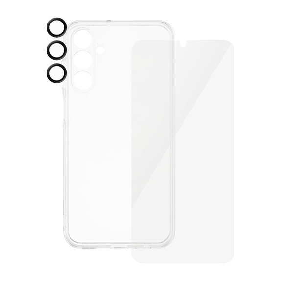 Bundle protezione lente fotocamera + vetro temperato UWF + cover TPU per Samsung A15 5G, SAFE