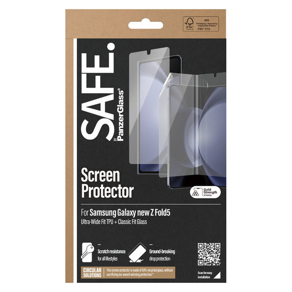 Pellicola protettiva UWF e vetro temperato per Samsung Galaxy Z Fold6, Trasparente, SAFE by PanzerGlass