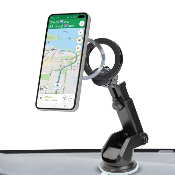 Supporto auto Circle Mag con braccio telescopico MagSafe, Black, SBS