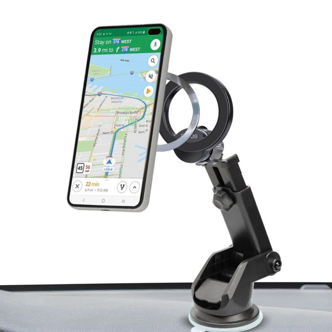 Supporto auto Circle Mag con braccio telescopico MagSafe, Black, SBS