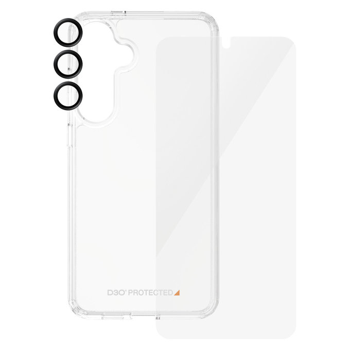 Bundle Hoops + Vetro temperato UWF + Hard Case D3O per Samsung Galaxy S24+, PanzerGlass