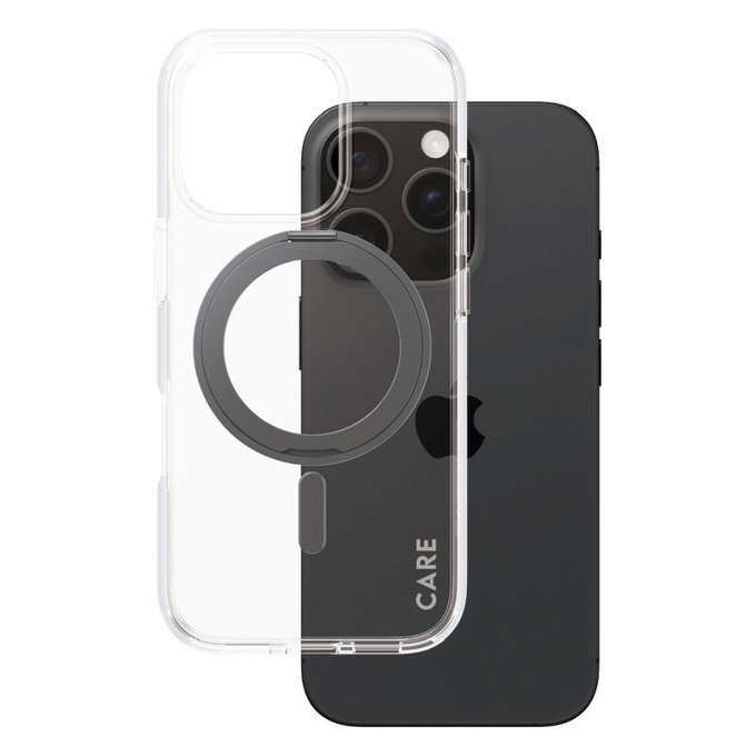 Cover Kickstand con MagSafe per iPhone 16 Pro, Nero, CARE