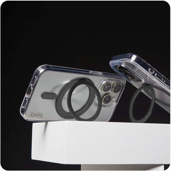 Cover Kickstand con MagSafe per iPhone 16 Pro, Nero, CARE