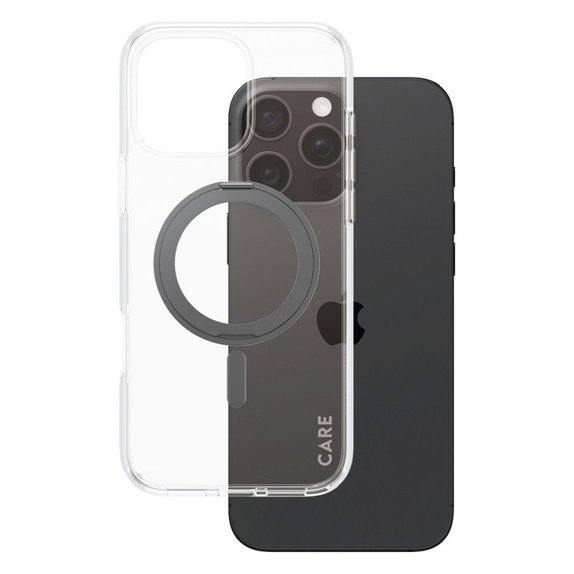 Cover Kickstand con MagSafe per iPhone 16 Pro Max, Nero, CARE