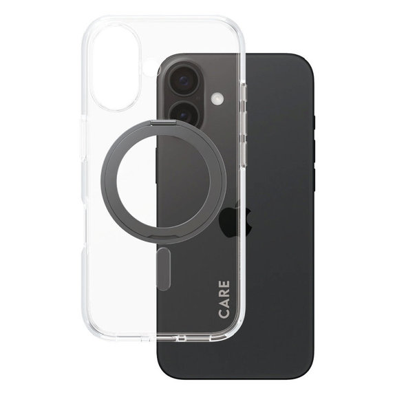Cover Kickstand con MagSafe per iPhone 16, Nero, CARE