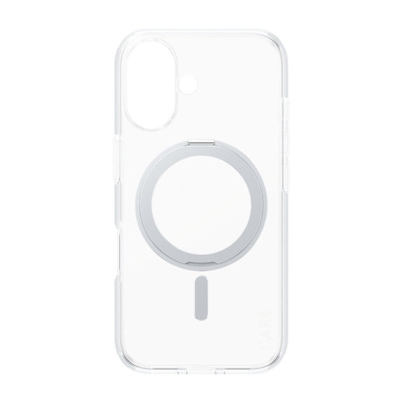 Cover Kickstand con MagSafe per iPhone 16, Argento, CARE