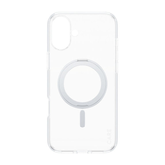 Cover Kickstand con MagSafe per iPhone 16 Plus, Argento, CARE