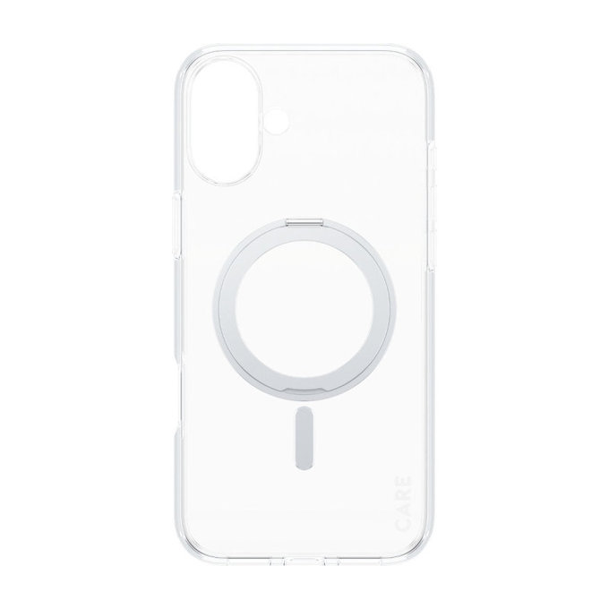 Cover Kickstand con MagSafe per iPhone 16 Plus, Argento, CARE