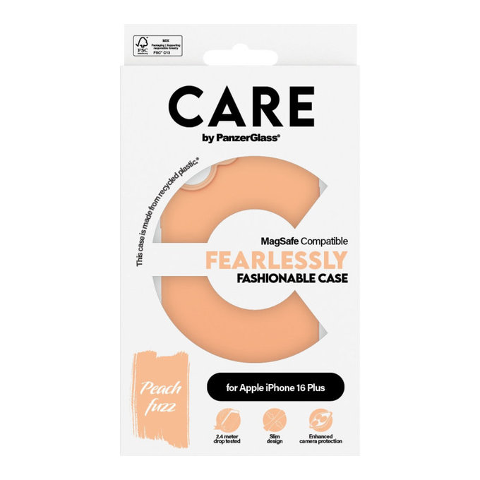 Cover Fearlessly con MagSafe per iPhone 16 Plus, Peachy, CARE