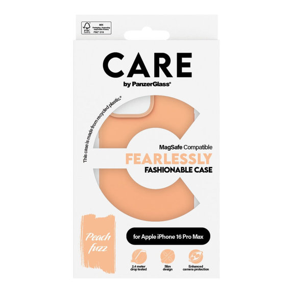 Cover Fearlessly con MagSafe per iPhone 16 Pro Max, Peachy, CARE