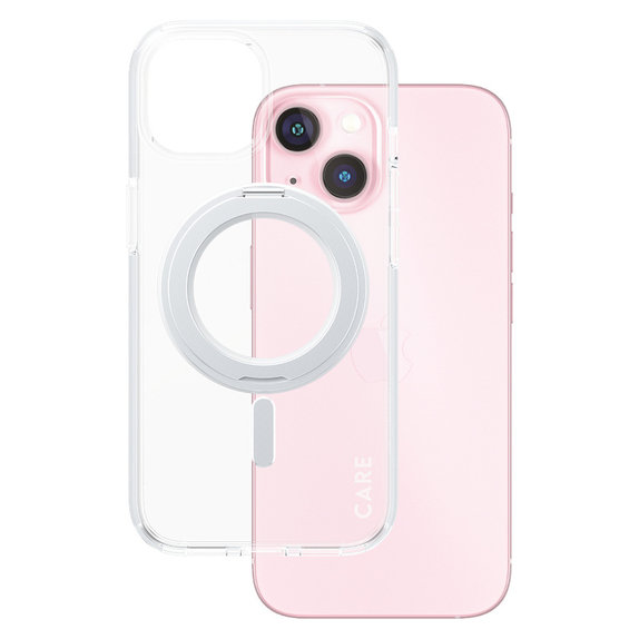 Custodia Kickstand con MagSAFE by PanzerGlass per iPhone 15, Argento, PanzerGlass