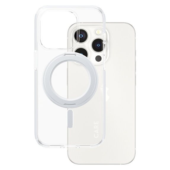 Custodia Kickstand con MagSAFE by PanzerGlass per iPhone 15 Pro, Argento, PanzerGlass