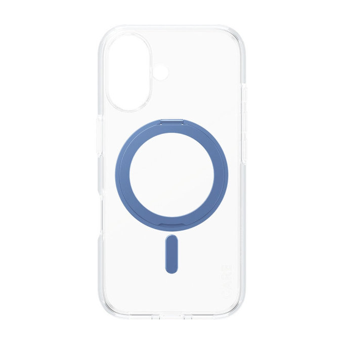 Cover Kickstand con MagSafe per iPhone 16, Blu, CARE