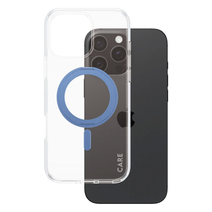 Cover Kickstand con MagSafe per iPhone 16 Pro Max, Blu, CARE