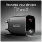 Adattatore da viaggio LCD USB-C, GaN, 45 W PD, nero, SBS