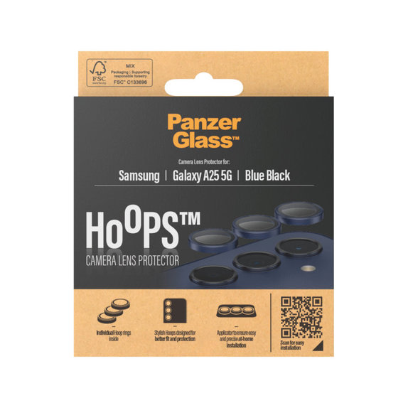 Protezione lente fotocamera Hoops per Samsung A25 5G, Blu/Nero, PanzerGlass