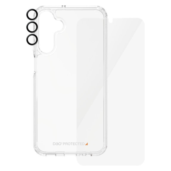 Bundle Hoops + Vetro temperato UWF + Hard Case D3O per Samsung Galaxy A15/A15 5G, PanzerGlass