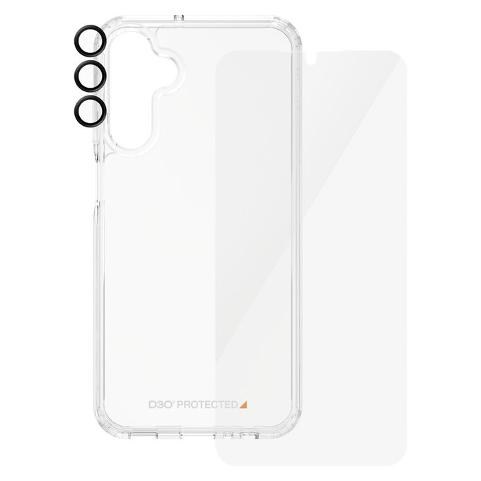 Bundle Hoops + Vetro temperato UWF + Hard Case D3O per Samsung Galaxy A15/A15 5G, PanzerGlass