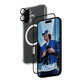 Bundle 3-in-1 Hoops + Vetro temperato UWF + Hard Case per iPhone 16, PanzerGlass