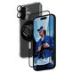 Bundle Hoops + Vetro temperato UWF + Hard Case + Magnetic Ring Mount per iPhone 16, PanzerGlass