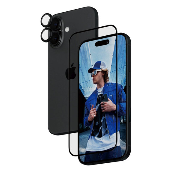 Bundle Hoops + vetro temperato UWF per iPhone 16, PanzerGlass