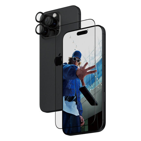 Bundle Hoops + vetro temperato UWF per iPhone 16 Pro Max, PanzerGlass