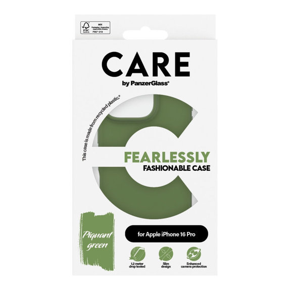 Cover Fearlessly per iPhone 16 Pro, Verde, CARE