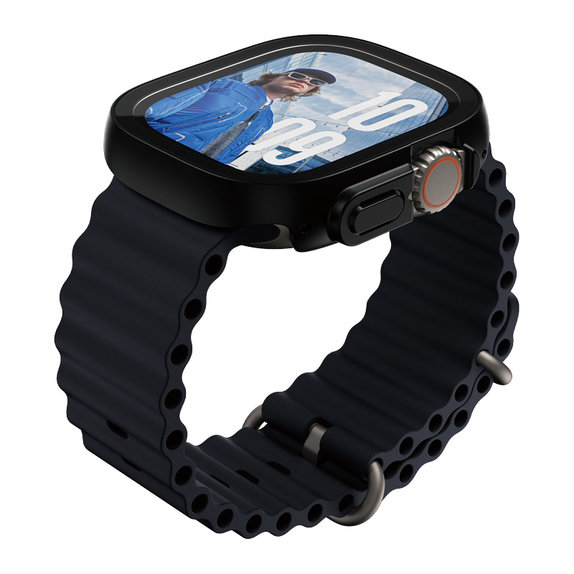 Vetro temperato Full Body Slim per Apple Watch Ultra 2024/Ultra 2/Ultra, Nero, PanzerGlass