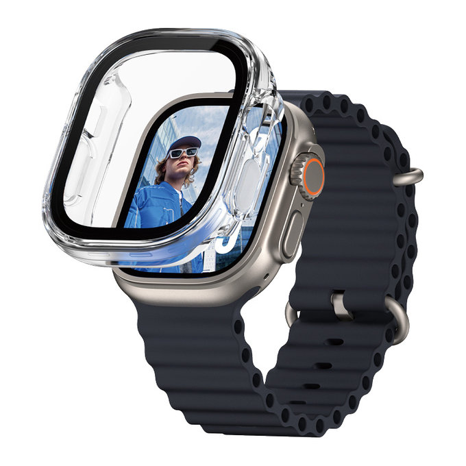Vetro temperato Full Body per Apple Watch Ultra 2024/Ultra 2/Ultra, Trasparente, PanzerGlass
