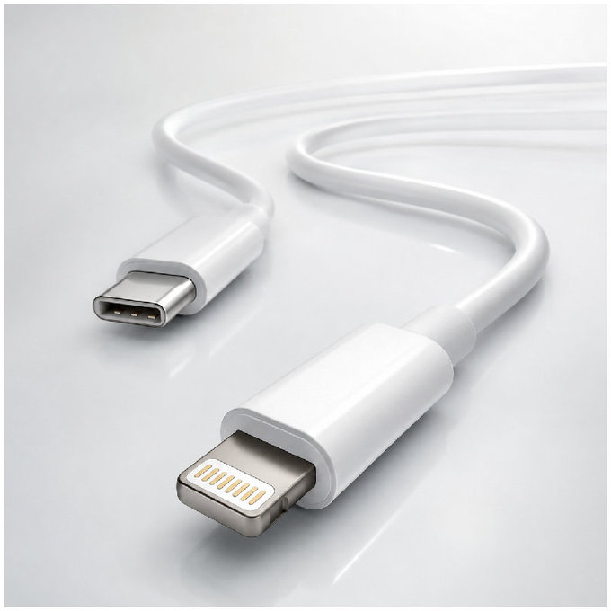 Cavo da Lightning a USB-C 1.5m, White, FixPremium