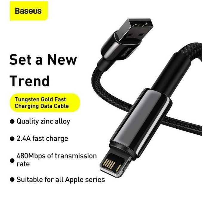 Cavo da Lightning a USB 1.5m, Black, Baseus