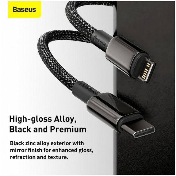 Cavo da Lightning a USB-C 1.5m, Black, Baseus